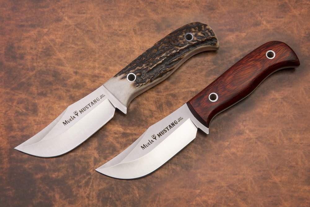 Cuchillos MUSTANG, nuevos modelos de cuchillo enterizos Muela, en acero acero MOVA (1.4116)